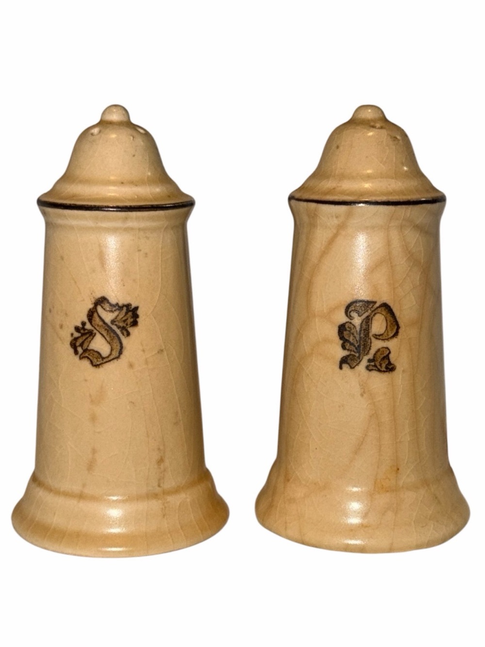 Vintage Pfaltzgraff Stoneware Salt & Pepper Shakers Set USA Pottery Cork Bottom